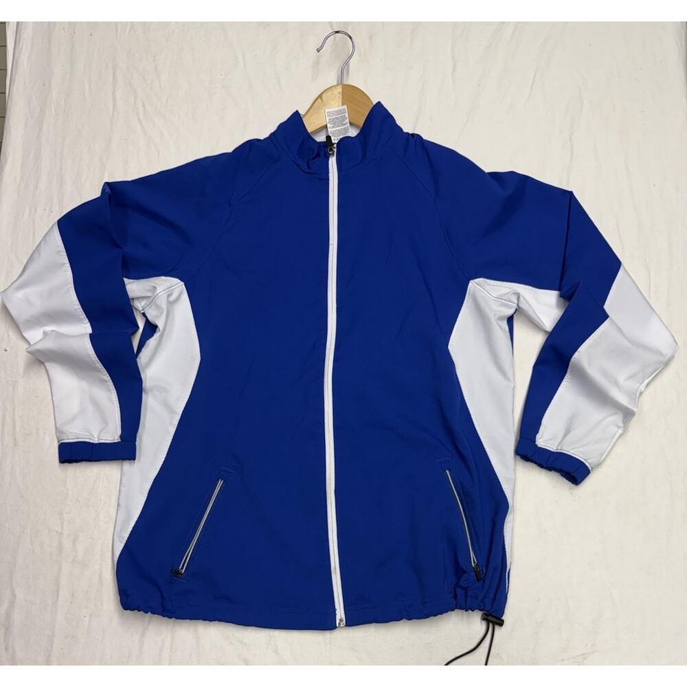 Russell Athletic Jacket Track Jacket Full Zipper Mens Size L Color Blue